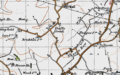 Old map of Daffy Green in 1946