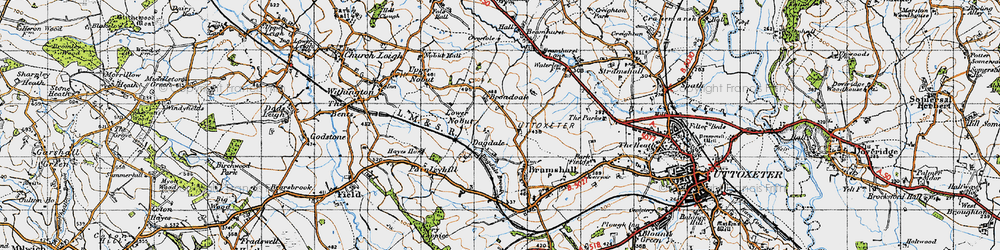 Old map of Dagdale in 1946