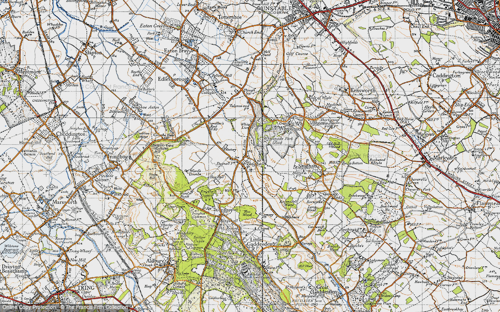 Old Map of Historic Map covering Collyers in 1946