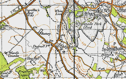 Old map of Dagnall in 1946