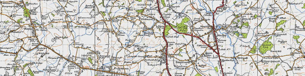 Old map of Dagtail End in 1947