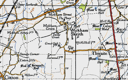 Old map of Daisy Green in 1946