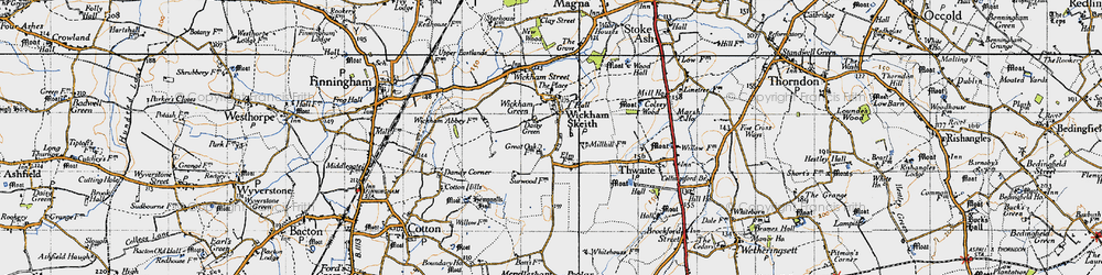 Old map of Daisy Green in 1946