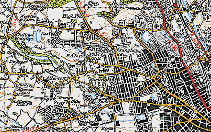 Old map of Daisy Hill in 1947