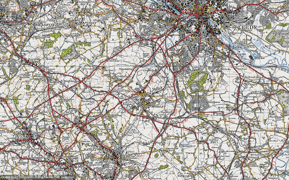 Old Map of Daisy Hill, 1947 in 1947
