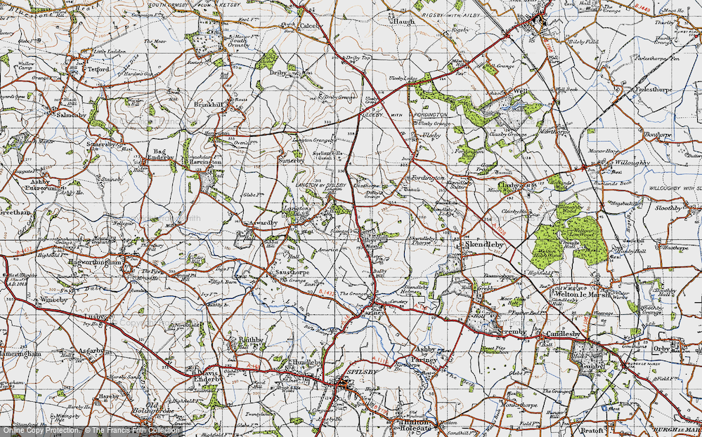 Old Map of Dalby, 1946 in 1946