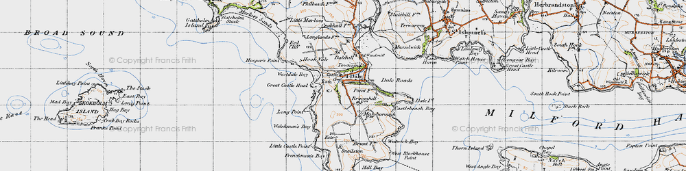 Old map of Dale in 1946