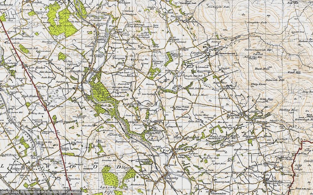 Old Map of Historic Map covering Barugh Cottages in 1947