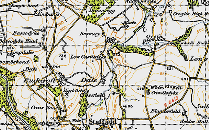 Old map of Barugh Cottages in 1947