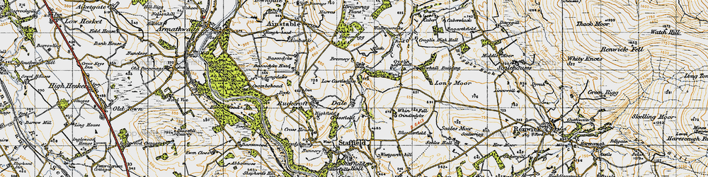 Old map of Barugh Cottages in 1947