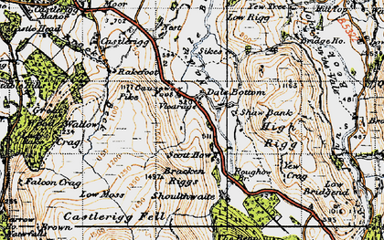 Old map of Bracken Riggs in 1947