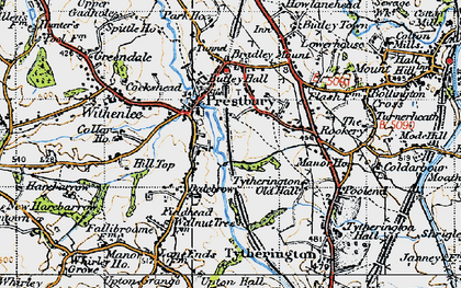 Old map of Dale Brow in 1947