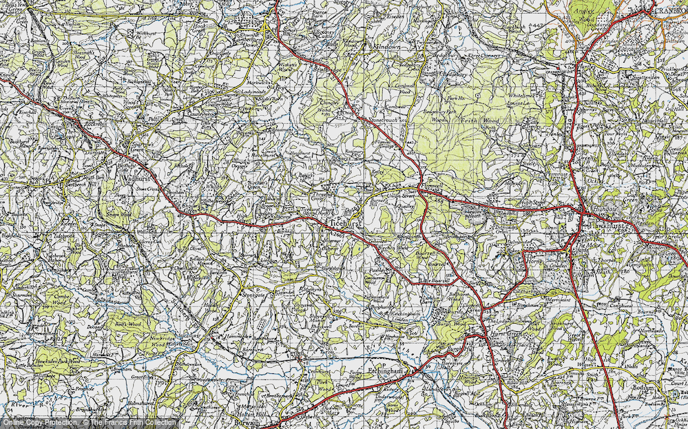 Old Map of Dale Hill, 1940 in 1940