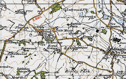 Old map of Dale Moor in 1946