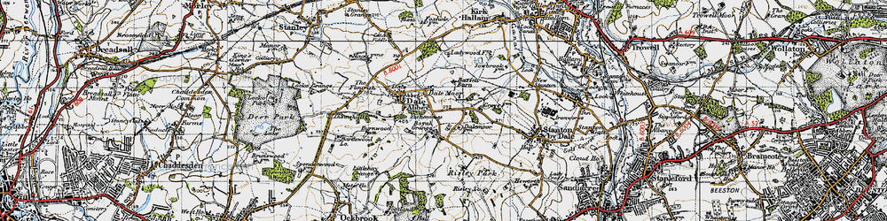 Old map of Boyah Grange in 1946