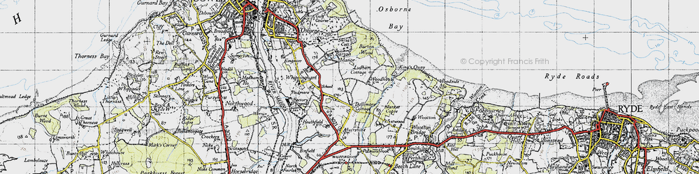 Old map of Dallimores in 1945