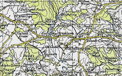 Old map of Dallington in 1940