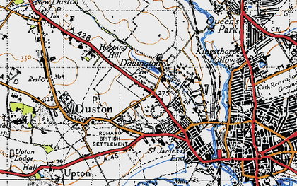 Old map of Dallington in 1946