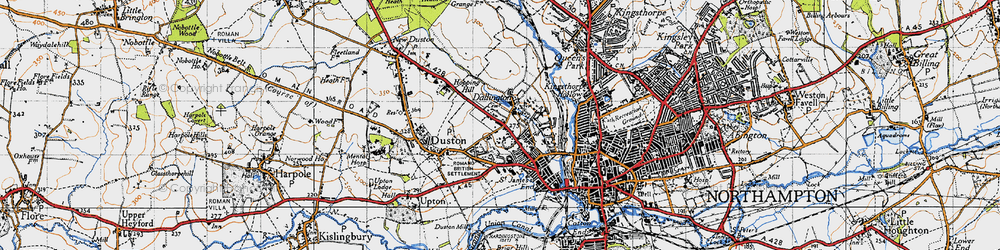 Old map of Dallington in 1946