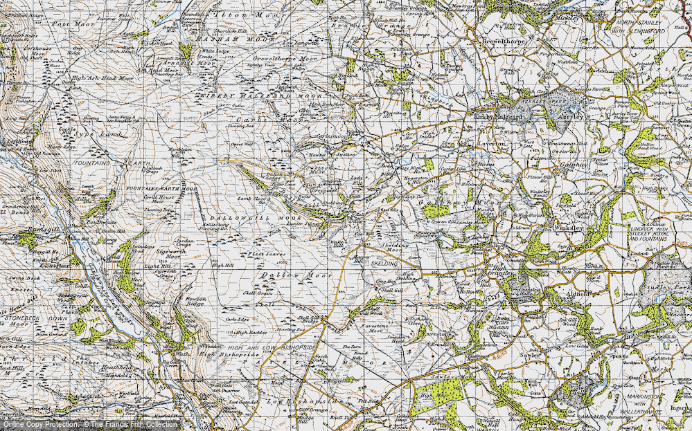 Old Map of Dallow, 1947 in 1947