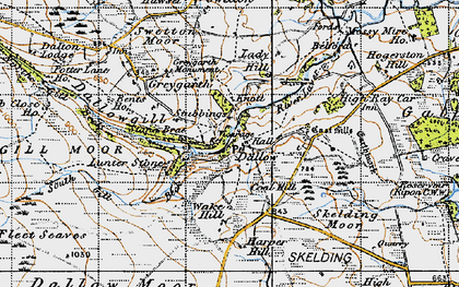 Old map of Dallow in 1947