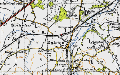 Old map of Bishop's Dyke in 1947