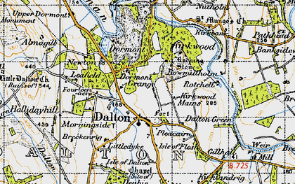 Old map of Bowmillholm in 1947