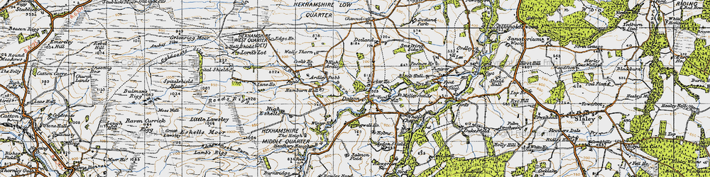 Old map of Barker Ho in 1947