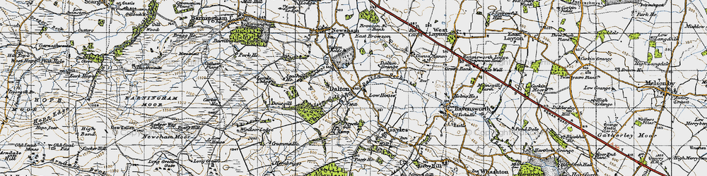 Old map of Burdey's Gill in 1947