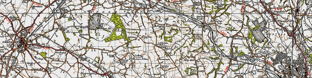 Old map of Dalton in 1947