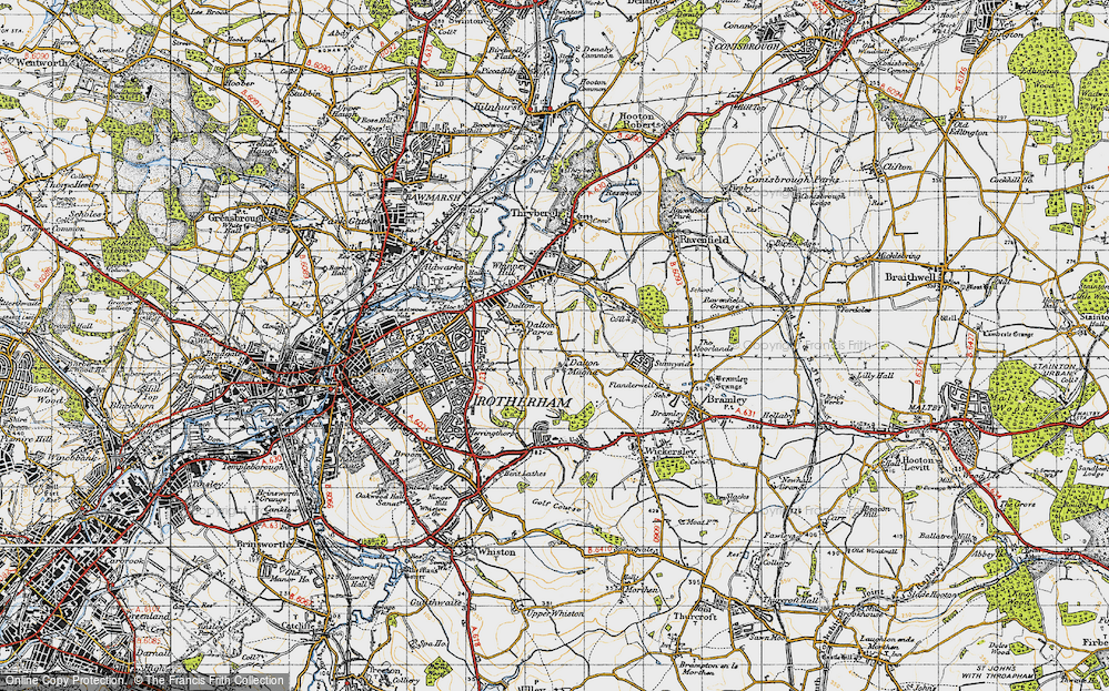 Old Map of Dalton Magna, 1947 in 1947