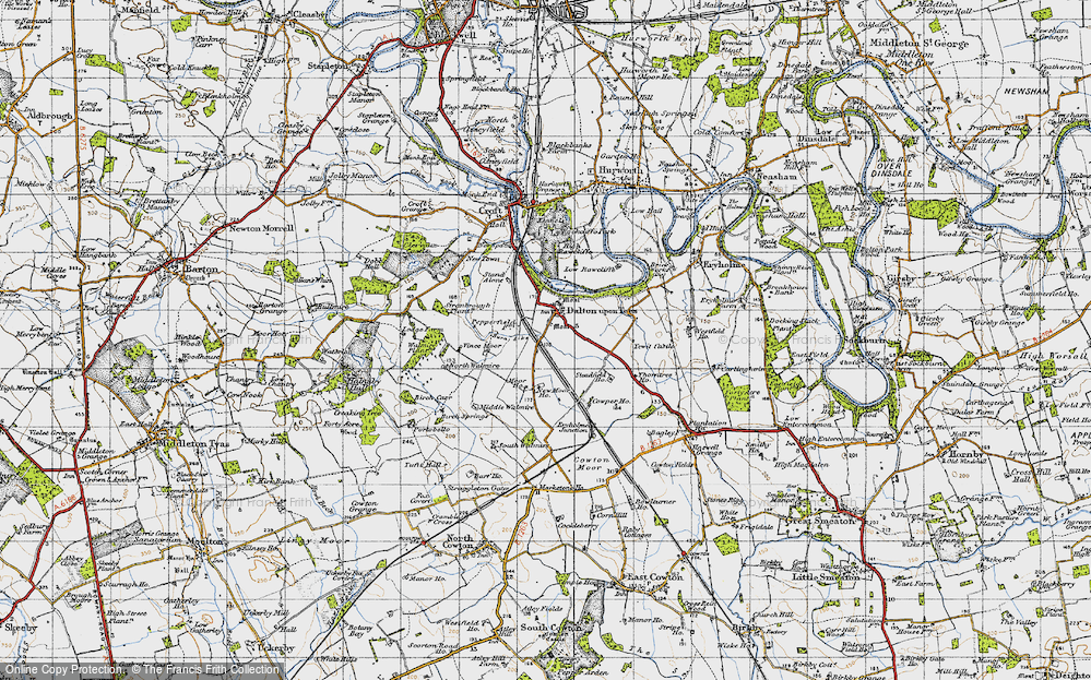 Old Map of Historic Map covering Birch Springs in 1947