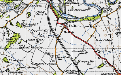Old map of Burn Sike in 1947
