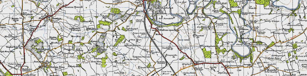 Old map of Burn Sike in 1947