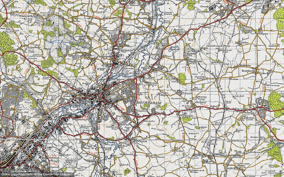 Old Map of Dalton Parva, 1947 in 1947