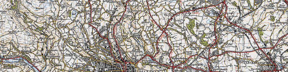 Old map of Dam Head in 1947