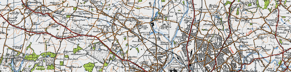 Old map of Dam Mill in 1946