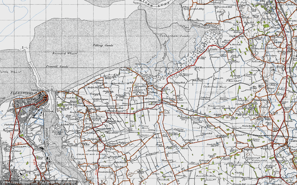 Old Map of Historic Map covering Lane Ends Amenity Area in 1947