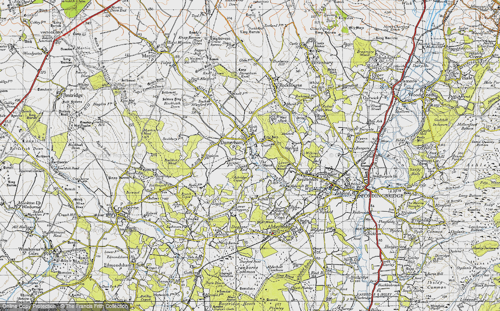 Old Map of Damerham, 1940 in 1940