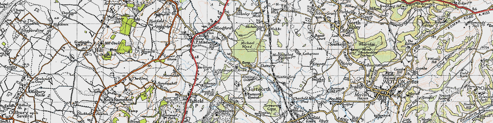Old map of Damery in 1946