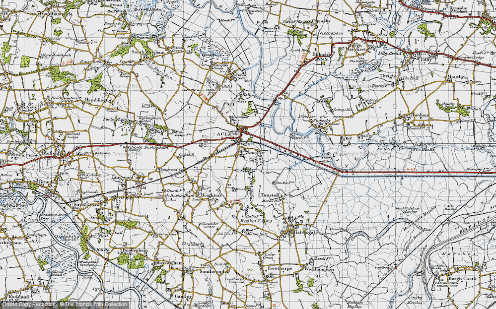 Old Map of Damgate, 1945 in 1945