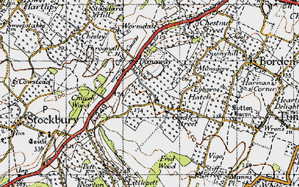 Old map of Danaway in 1946