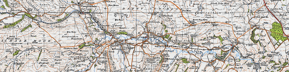Old map of Danby in 1947