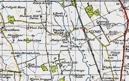 Old map of Danby Wiske in 1947