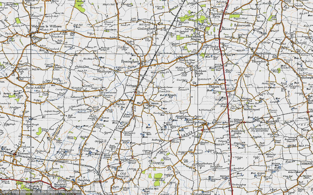 Old Map of Dandy Corner, 1946 in 1946