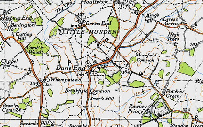 Old map of Dane End in 1946