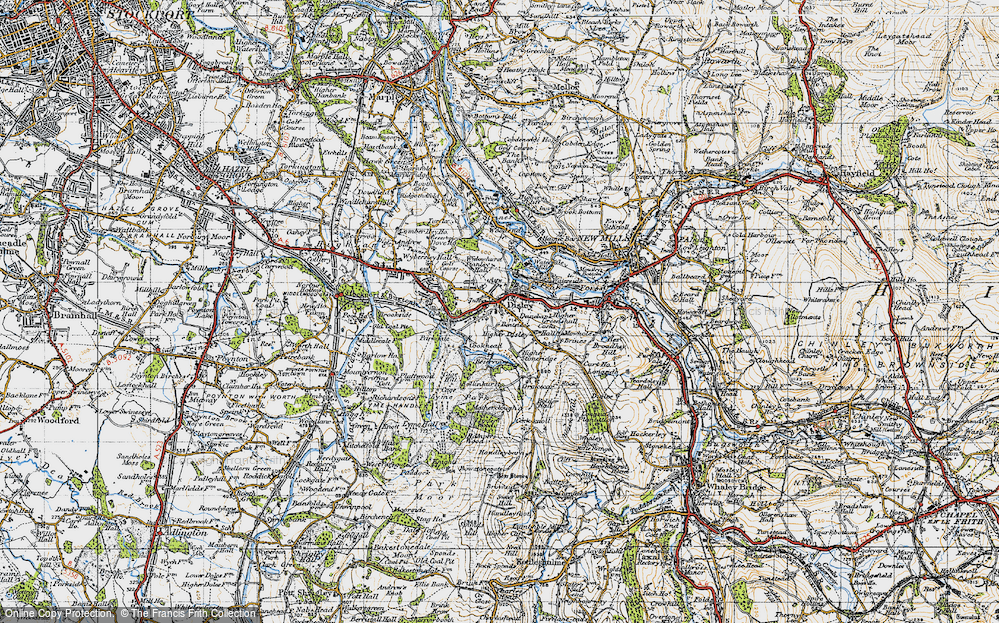Old Map of Danebank, 1947 in 1947