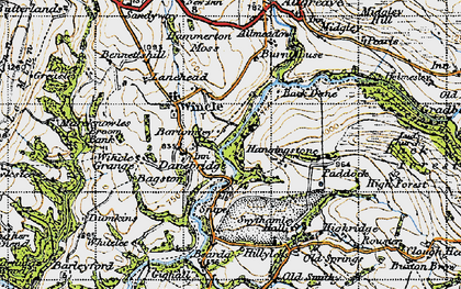 Old map of Old Springs in 1947