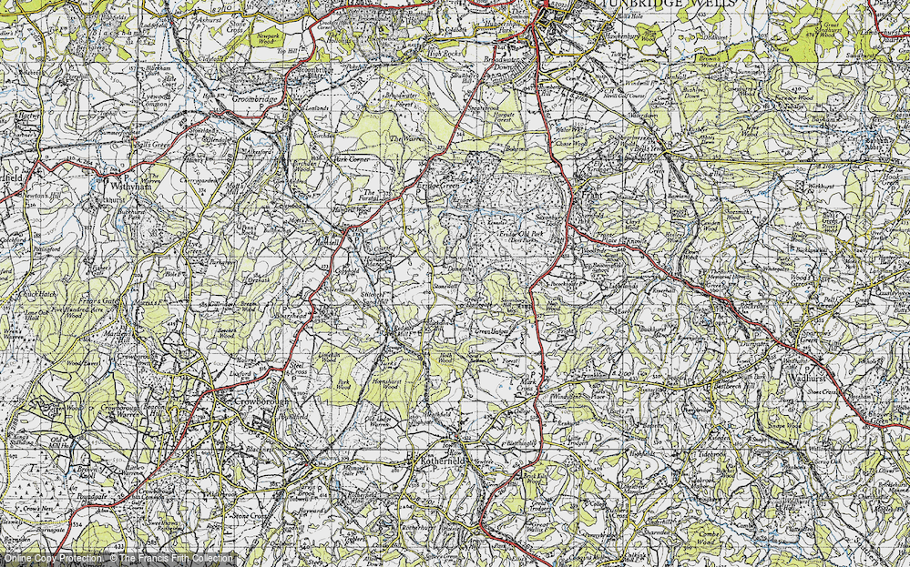 Old Map of Historic Map covering Blackdon Hill in 1940