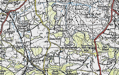 Old map of Blackdon Hill in 1940